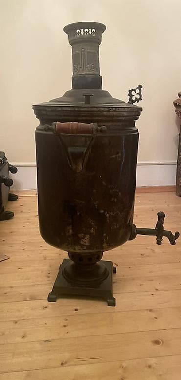 samovar 5l: Antik kömürlə işləyən samovar/soba tipli su qızdırıcısı - Material — 1