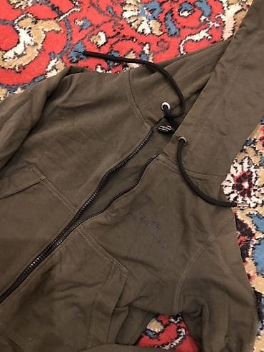 stone island: 7-8 yasha Stone Island kapüşonlu ushaq uni-sex xaki rəngli zip-hoodie — 4