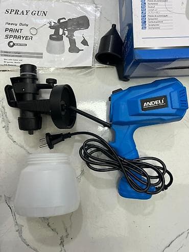 Rəngsaz alətləri: ANDELI ADL-6052 elektrik boya püskürdücüsü (spray gun). Ağac, metal — 1