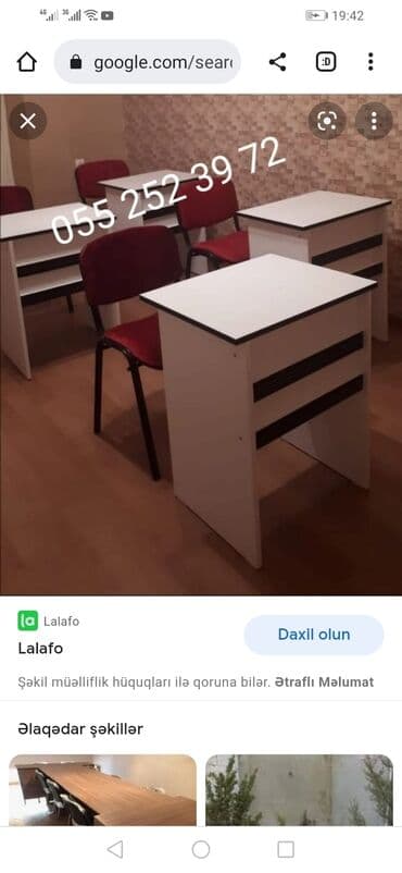 komputer stolu satisi: Kompüter masası, Yeni, Açılmayan, Laminat, Dördbucaq masa — 7