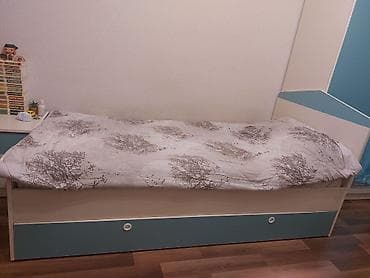quba mas: Oğlan və qız üçün, İşlənmiş, 2 təknəfərlik çarpayı, Yazı masası — 6