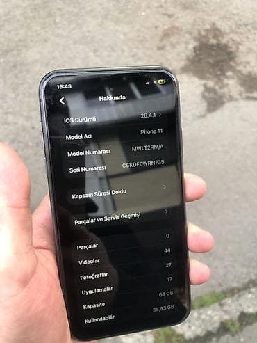 iphone 11 telefon: IPhone 11, 64 GB, Qara, Face ID — 3