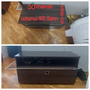 Düz TV altlığı, Polkalı, Laminat