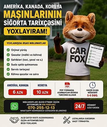 demir qapi gence: 🇺🇸Amerika,🇰🇷Koreya,🇨🇦Kanadada sürülən avtomobillərin CARFAX — 1