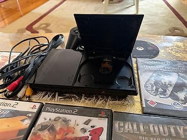 Видеоигры и приставки: Sony PlayStation 2 slim Yaxşı vəziyyətdədir, heç bir problemi yoxdur — 2