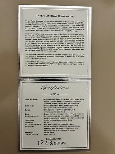 bil: Bernhard H. Mayer “Wave Breaker” avtomatik dalğıc saatı - Mexanizm — 7