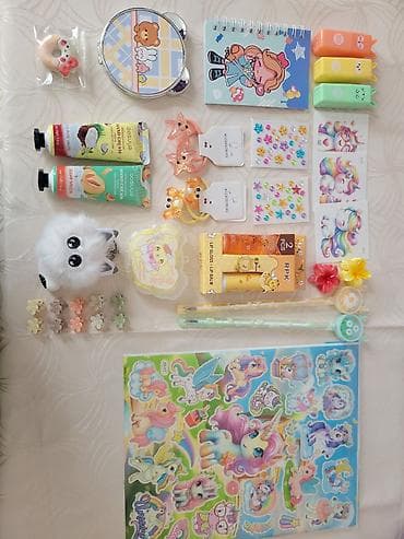 bloknotlar: Unicorn temalı mini hədiyyə boksu. Dəst vizualda göstərildiyi kimi — 4