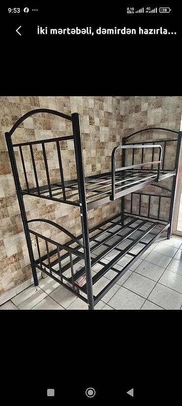 Oğlan və qız üçün, Yeni, Çarpayı, Matras ilə, Siyirməsiz, Dəmir — 2