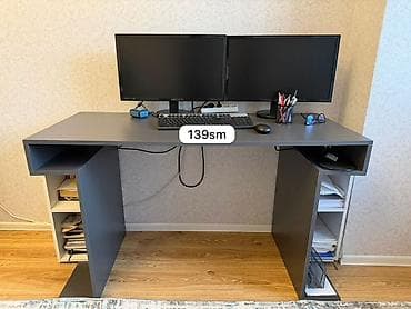 Düz masa, Polkalı, Siyirməsiz, Türkiyə, Sadə laminat, Zəmanətsiz, Kredit yoxdur — 1