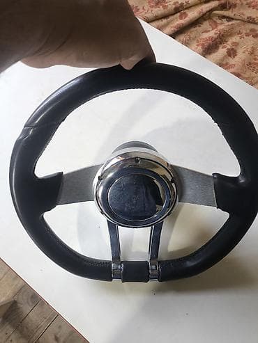 oblisovkalar vaz: Sükan çarxı – universal tuninq modeli - Material: qara dəri ilə — 3