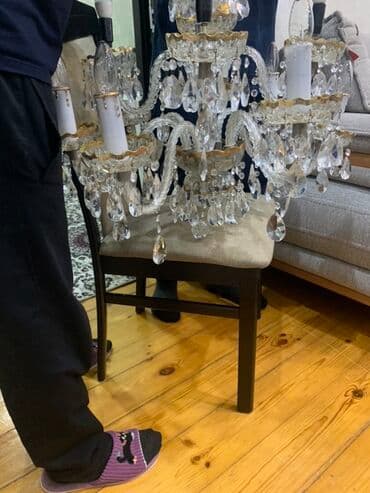 qedimi xrustal: Çılçıraq, 9 lampa, Xrustal — 6