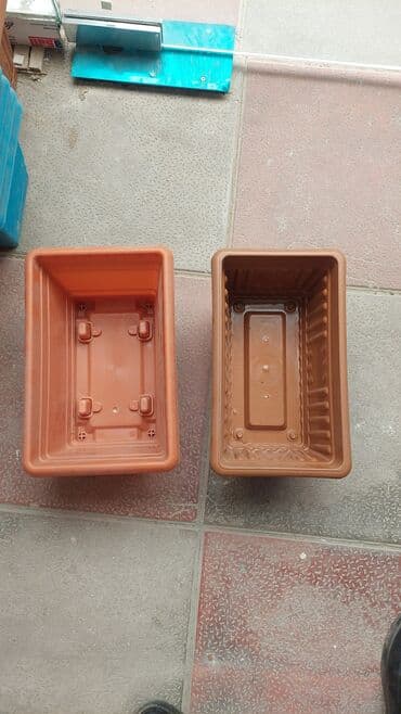 heyet gülleri: Dibçək – gül qabı – balkon üçün düzbucaqlı Dibcek qabi dibcek qablari — 10