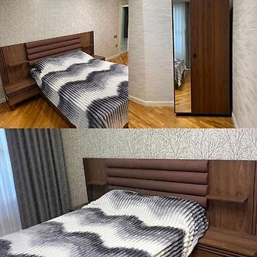 Двуспальная кровать, Шкаф, Б/у