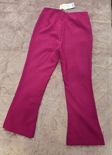 koja şalvarlar: Qadın şalvarı – fuşya/çəhrayı tonlarda, yüngül yaylıq-parıltısız — 2