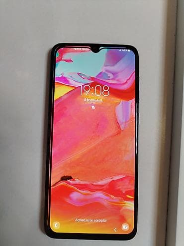 samsung 8s: Samsung Galaxy A70, 128 GB, rəng - Qara, Barmaq izi — 1