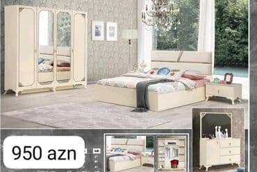 белая мебель для спальни: Двуспальная кровать — 10