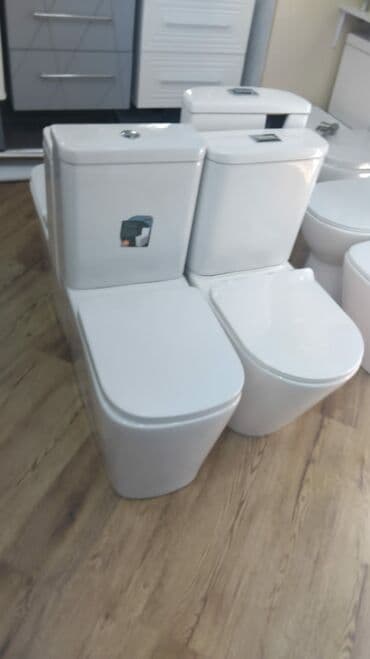 şambo nədir: Müasir dizaynlı kombo unitazlar - Döşəməüstü, gövdə ilə birləşik su — 1