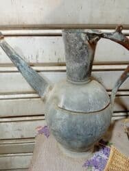 qab qaşiq: Antik mis su qabı (ibrik) - Material: döymə mis - Forma: uzun dar — 2