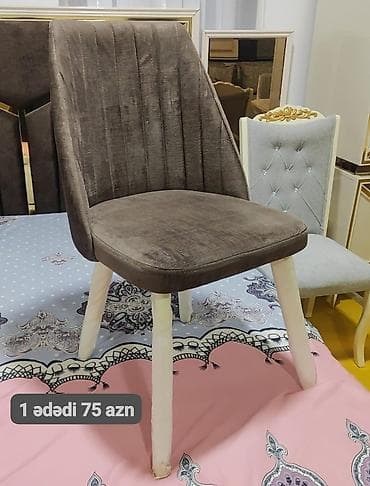 ustolar: MASA DƏSTI Klassik üslublu yemək otağı dəsti - Rəng: açıq krem/ivori — 9