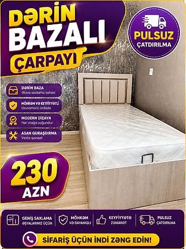 dosekler: Yeni, Təknəfərlik çarpayı, Bazalı, Matras ilə — 1
