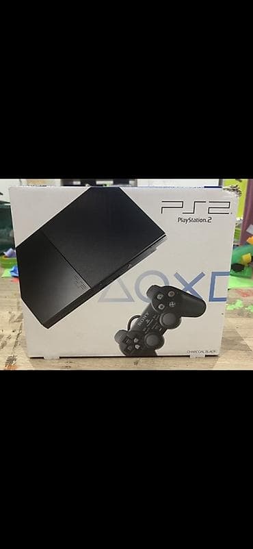 PlayStation 2 (PS2) Slim konsolu – Charcoal Black Xüsusiyyətlər: -