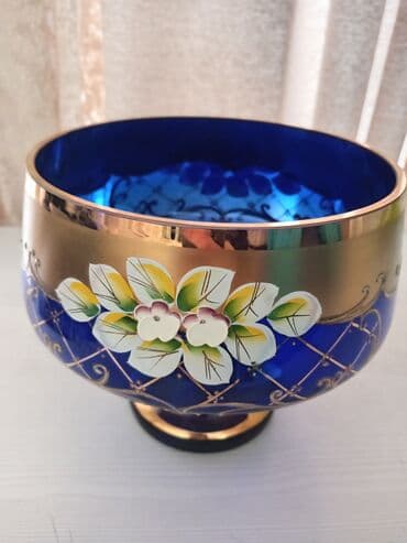 qab qaşıq: Kasalar, 1 əd, rəng - Göy, Şüşə — 1