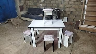 tortlar ve qiymetleri: Mətbəx üçün, Yeni, Açılmayan, Dördbucaq masa, 4 stul — 5