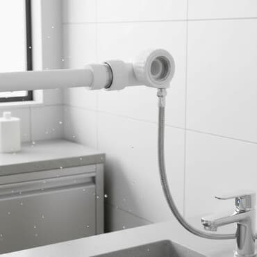 Bu ağ rəngli polipropilen dirsək boru, su təchizatı və istilik