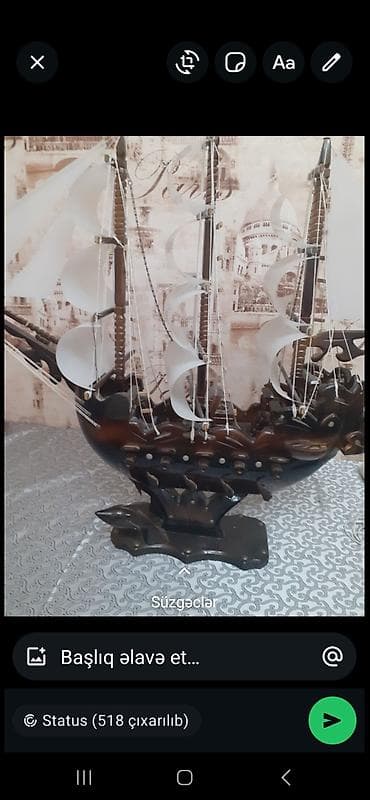 kolleksiya: Tacin ustunde gemi El isi agacdan — 8