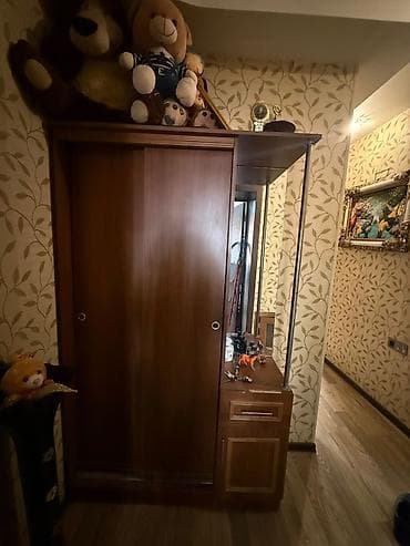 taxta rəf: 2 qapılı, Güzgülü, Qəhvəyi, Digər material, Kupe, Düz dolab — 4