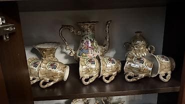 Çay dəsti, rəng - Bej, Keramika, 6 nəfərlik