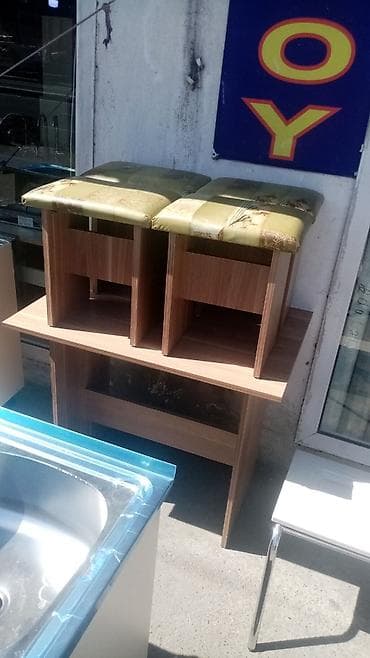 stullarin satisi: Mətbəx üçün, Yeni, Dördbucaq masa, 4 stul — 3
