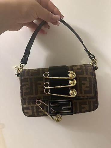 el çantasi: Fendi Zucca mini çiyin/əl çantası - Model: Baguette üslubunda mini — 1