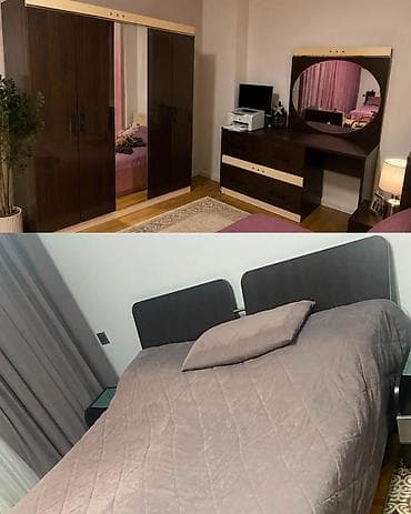 Yataq dəsti satılır. Komplekt: - İki nəfərlik çarpayı (matrası var) -