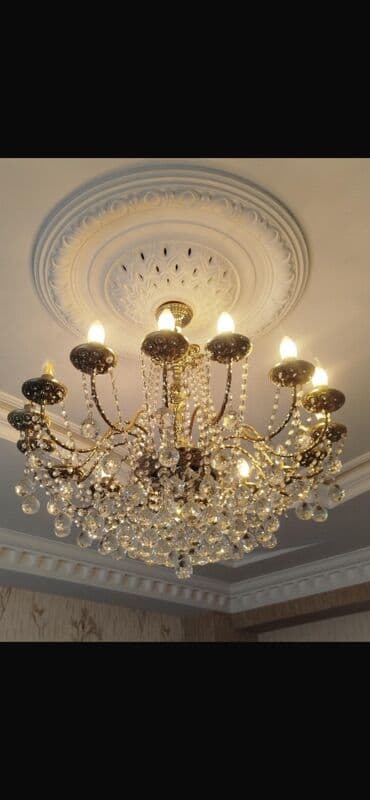 Qaşıqlar: Çılçıraq, 10 və daha çox lampa, Metal — 1