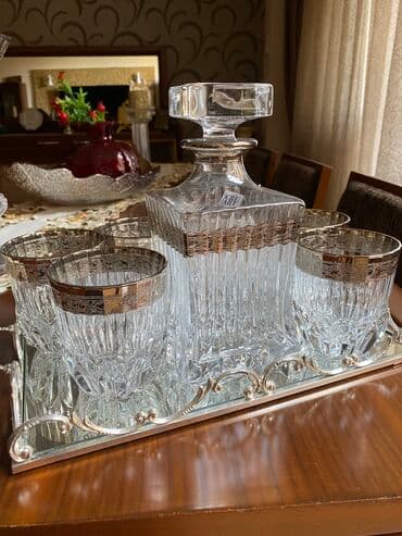 Armudu stəkanlar: Хрустальный набор с серебром — 5