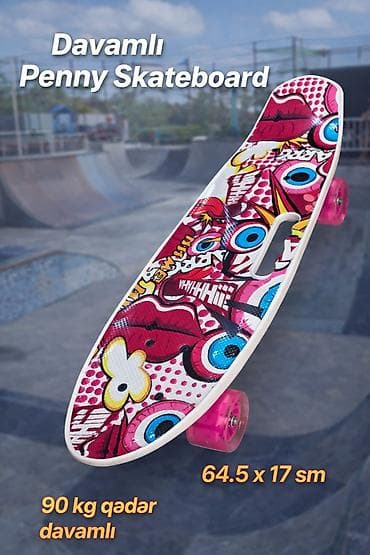 skate: Penny tipli davamlı skeytbord - Ölçü: 64.5 x 17 sm - Daşıma tutumu — 4