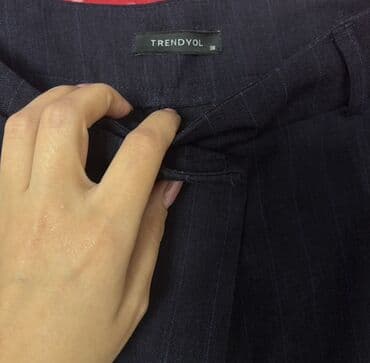 salvar ustu uzun koynekler: Брюки, Trendyolmilla, M, L, цвет - Синий — 2