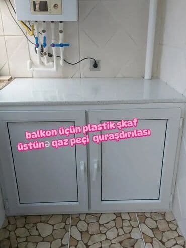 balkon ucun skaflar: Açılan, 2 qapılı Düz dolab, Eyvan dolabı — 1