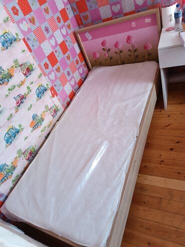 tek çarpayi: Oğlan və qız üçün, Çarpayı, Bazasız, Matras ilə — 3