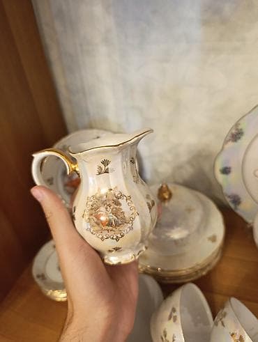 cay: Çay dəsti, rəng - Ağ, Farfor — 4