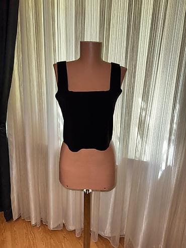 qara şalvar: Qara velvet (məxməri) top.Razmer M.Firma Mango - Rəng: qara - — 1