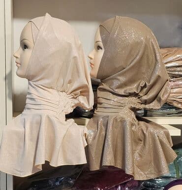 Hazır geyinilən hicab kolleksiyası - Model növləri: - Parıltılı