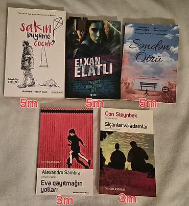 İkinci əl kitablar paketi – içlərində bəzi cümlələr qələmlə xətlənib