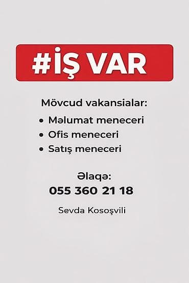 Satış meneceri tələb olunur