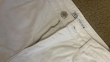 zara mont: ZARA ağ rəngli cins şalvar - Brend: ZARA - İstehsal: Turkey (Made in — 2