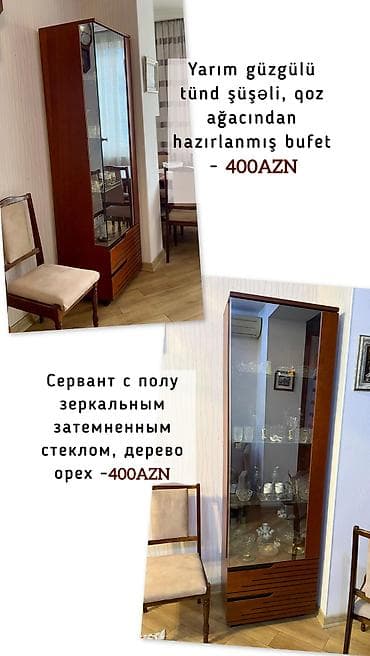 tel masa: Məhsul: Qarderob dolabı və vitrindən ibarət mebel dəsti Praktik — 7
