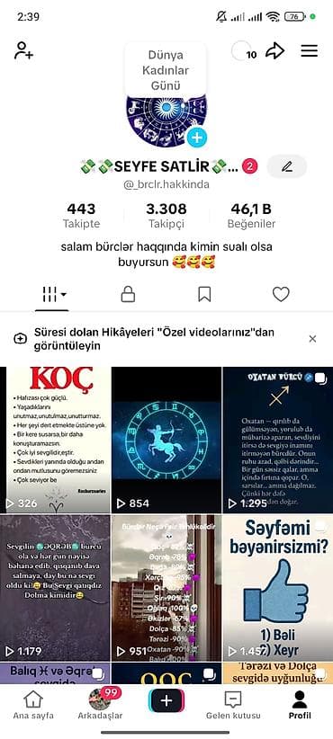 Аренда оборудования: Məhsul: TikTok səhifəsi - Platforma: TikTok - İzləyici sayı: 3 000 - — 1