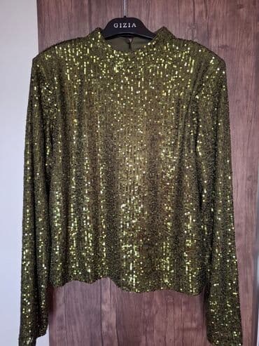 дозиметр купить баку: MANGO brendinin parıltılı bluzu - Rəng: zeytun-yaşıl/oliv, tam səth — 1