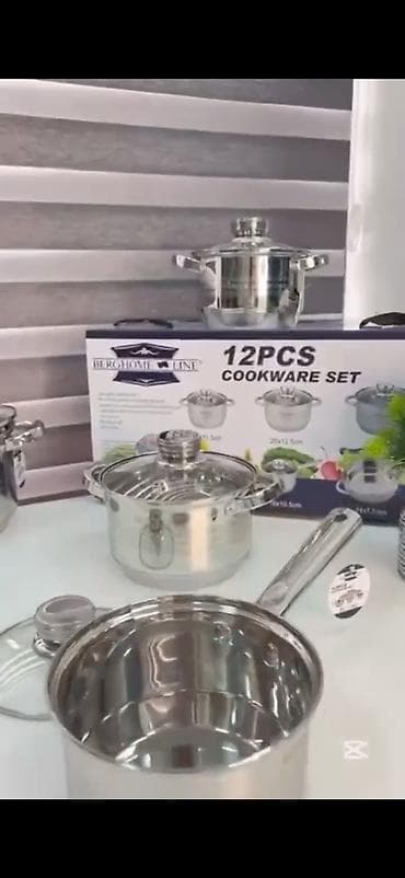 Qazan, rəng - Gümüşü, Paslanmayan polad, Almaniya